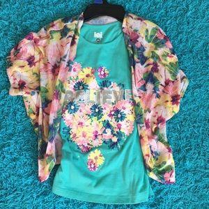 Tank and vest cardigan set